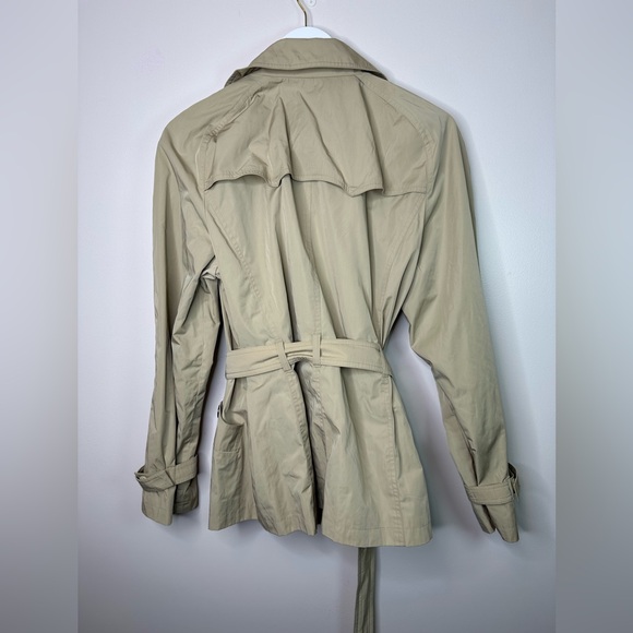 Talbots Khaki Belted Rain Trench Coat large - Picture 4 of 7